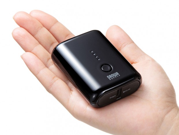USB Type-C対応のモバイルバッテリは、手のひらサイズでも10,000mAh