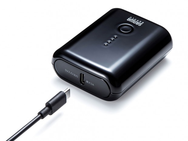 USB Type-C対応のモバイルバッテリは、手のひらサイズでも10,000mAh