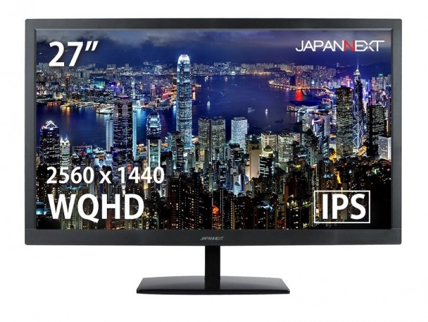 広視野角IPSパネル採用の27型WQHD液晶、JAPANNEXT「JN-IPS2777WQHD」