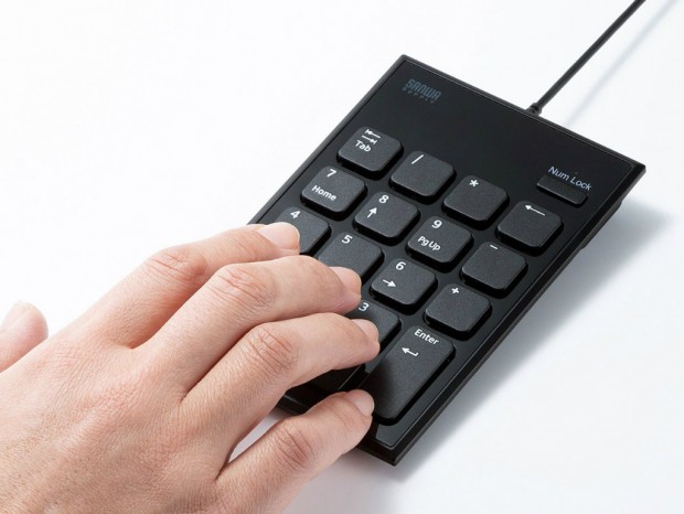 静音パンタグラフ採用のアイソレーション型テンキーがサンワサプライから