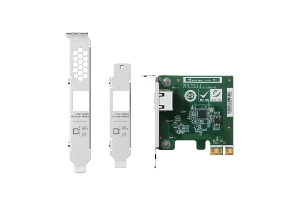 QNAP、ロープロファイル対応の2.5ギガビットLANカード「QXG-2G1T-I225」
