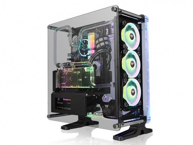 プレート状リザーバー採用のオープンフレーム型PCケース、Thermaltake「DistroCase 350P」