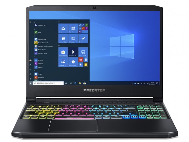 リフレッシュレート240Hzの15.6型ノート、エイサー「Predator Helios 300」