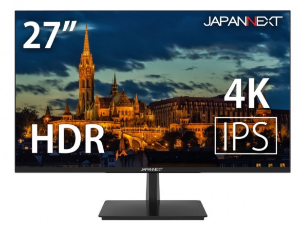 JAPANNEXT、60Hz 4K HDR対応の27型液晶ディスプレイ「JN-IPS2704UHDR」