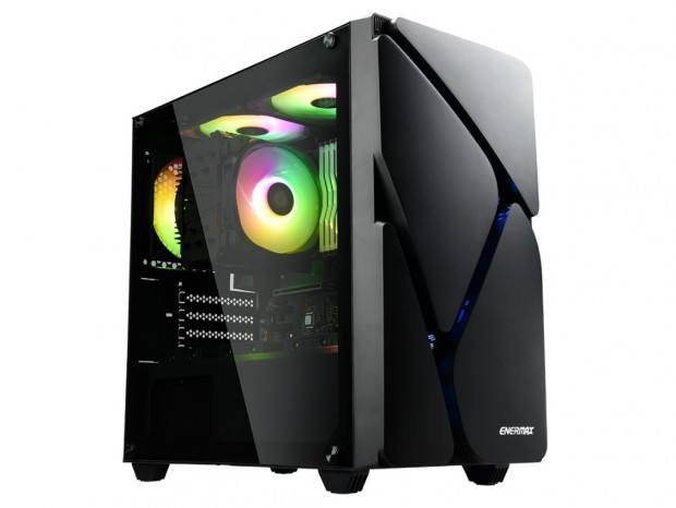 大理石をイメージしたミニタワーPCケース、ENERMAX「MarbleShell M MS20」