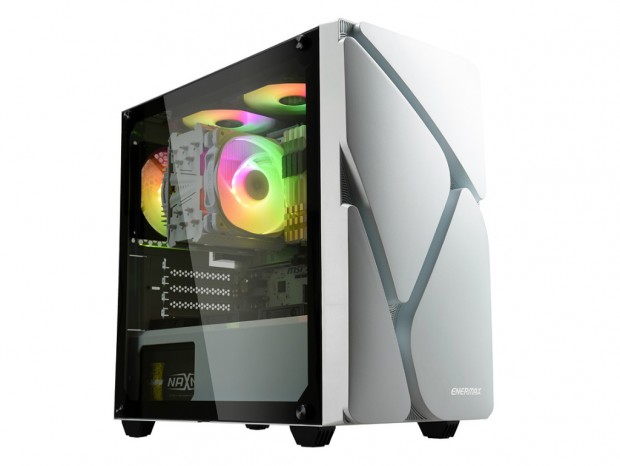 大理石をイメージしたミニタワーPCケース、ENERMAX「MarbleShell M MS20」
