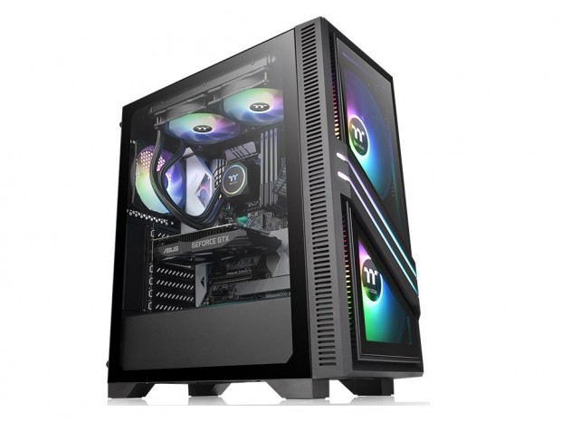 2面強化ガラスのエントリーミドルタワー、Thermaltake「Versa T35 TG RGB」