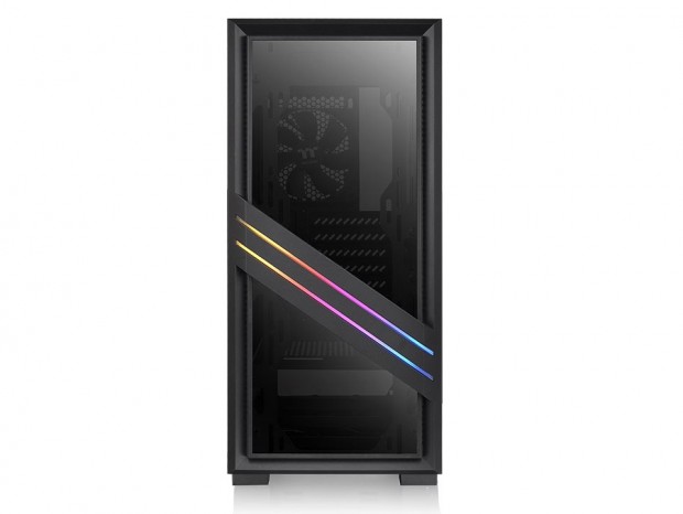 2面強化ガラスのエントリーミドルタワー、Thermaltake「Versa T35 TG RGB」