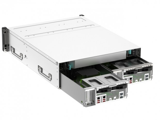 2基のノードを1つに統合した3UラックマウントNAS、QNAP「GM-1000」シリーズ