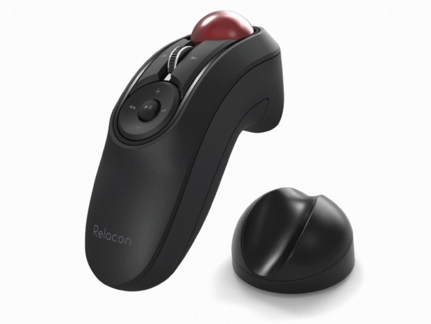エレコム、リラックスして操作できる無線ハンディトラックボール「Relacon」