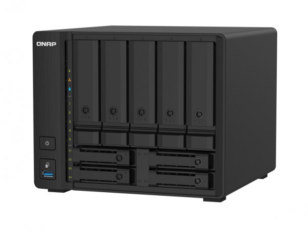4ポートのマルチギガビットLANを搭載する小型9ベイNAS、QNAP「TS-932PX-4G」