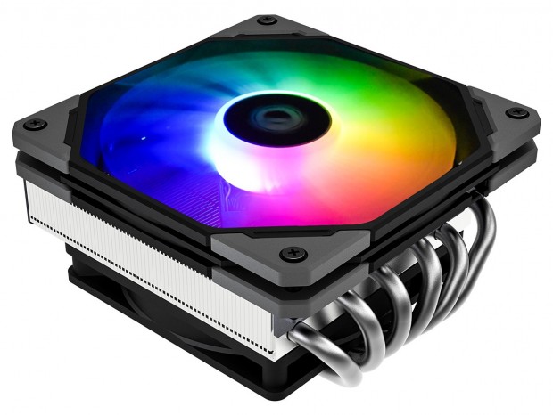 全高65mmのデュアルファンロープロファイルクーラー、ID-COOLING「IS-60 EVO ARGB」