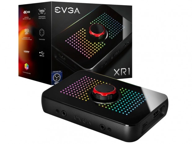 OBS認定取得の4K HDRパススルー対応ゲームキャプチャユニット、EVGA「XR1」