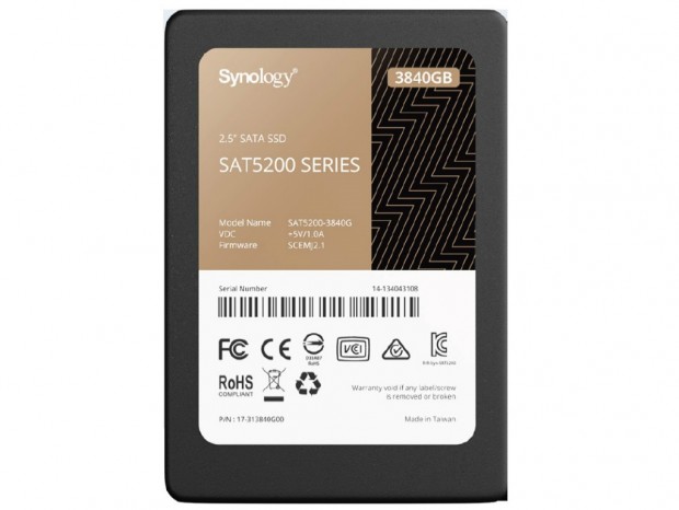 Synology、NAS向けSSD「SAT5200」シリーズに3.84TBの大容量モデル追加