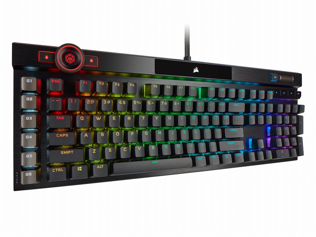 CORSAIR K100 RGB フラグシップ光学メカニカルゲーミングキーボード CH-912A01A-JP 日本語配列 Corsair 自 値下げCorsair K100 RGB フラグシップ光学メカニカルキーボード