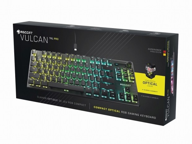 ROCCAT、1億回耐久の光学式スイッチ搭載キーボード「VULCAN TKL PRO」発売