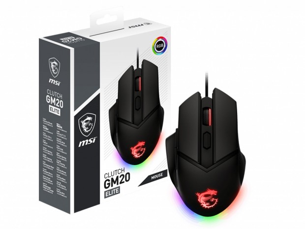 ウェイト調整機能を備えた光学ゲーミングマウス、MSI「CLUTCH GM20 ELITE」