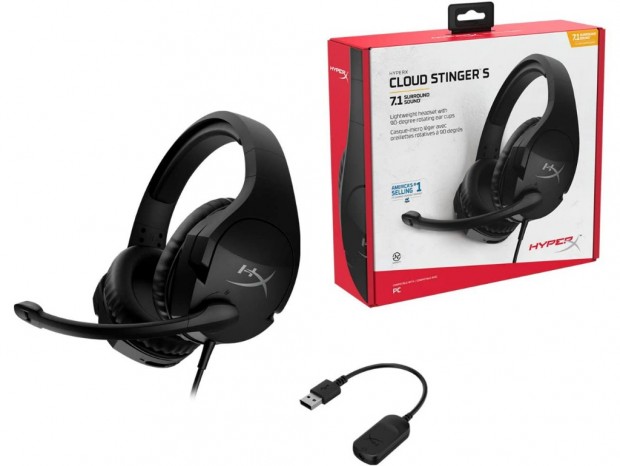 7.1chサラウンド対応のゲーミングヘッドセット、HyperX「Cloud Stinger S」