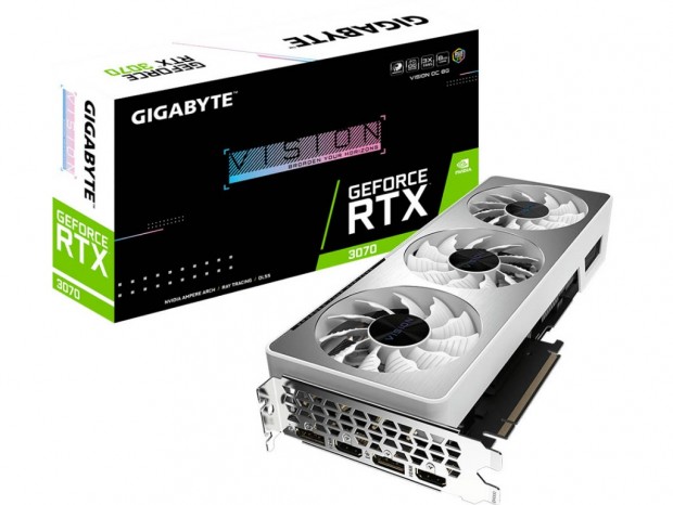 GIGABYTE、シルバーモデルなど「WINDFORCE 3X」搭載のGeForce RTX 3070計4モデル