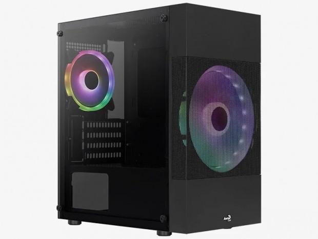 180mm大口径ファンを搭載するミニタワーPCケース、Aerocool「Atomic Lite」