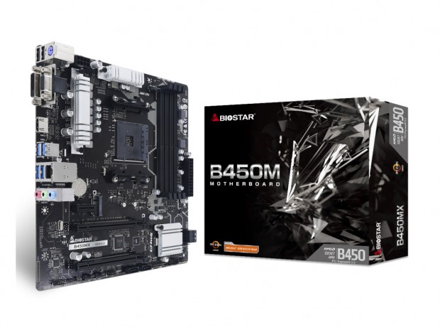 BIOSTAR、AMD B450採用のエントリーMicroATXゲーミングマザー「B450MX」