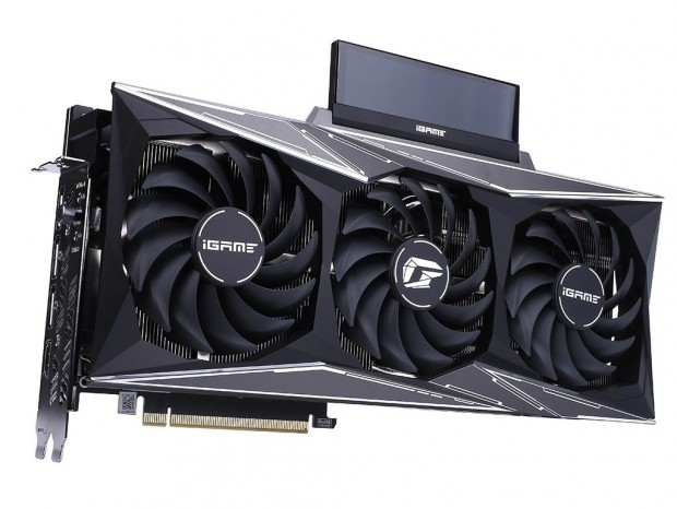 小型LCDモニタを搭載した、Colorful「iGame GeForce RTX 3080 Vulcan OC 10G」