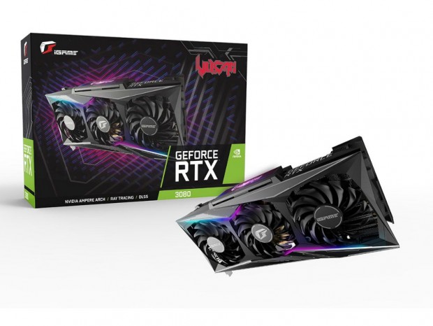 小型LCDモニタを搭載した、Colorful「iGame GeForce RTX 3080 Vulcan OC 10G」