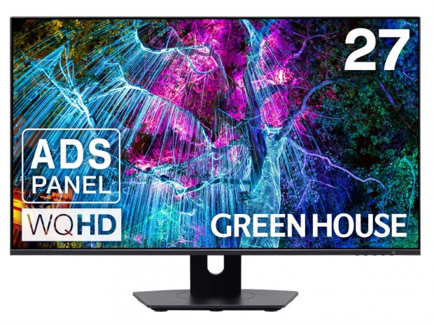 高コントラスト、広視野角なADSパネル採用WQHD液晶がグリーンハウスから