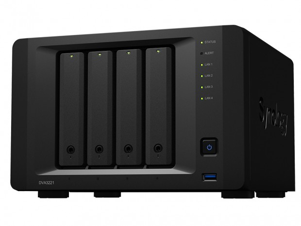 ディープラーニング分析に対応するビデオ監視システム、Synology「DVA3221」