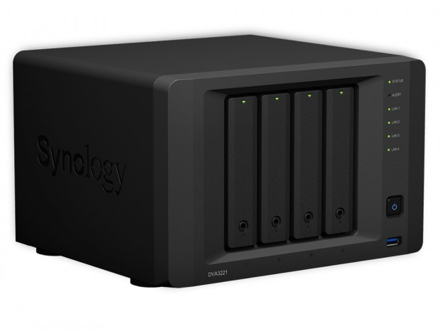 ディープラーニング分析に対応するビデオ監視システム、Synology「DVA3221」