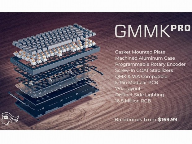 モジュラー式スイッチ＆アナログダイヤル採用の75％キーボード「GMMK Pro」