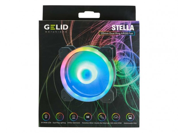 サイズ、GELIDブランドのARGBファン「STELLA」と5ポートPWMハブの取り扱い開始