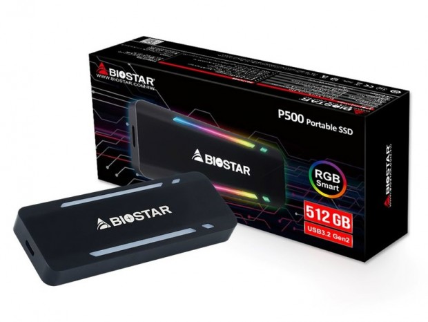 BIOSTAR、USB3.2 Gen.2接続のポータブルSSD「P500」シリーズ発売