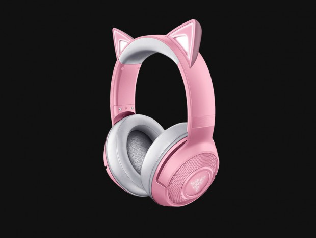 Razer、Bluetooth接続の猫耳型ヘッドセット「Kraken BT Kitty Edition 