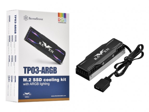 ARGB対応のNVMe M.2 SSDヒートシンク、SilverStone「TP03-ARGB」