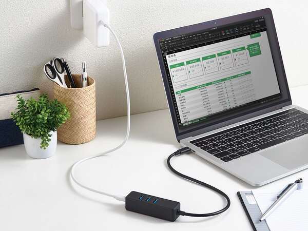 エレコム、最大60WのUSB PD給電に対応したType-Cハブ2製品