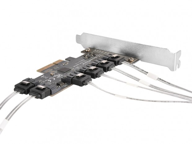 PCI-Express3.0接続の6ポートSATA3.0拡張カード、SilverStone「ECS06」