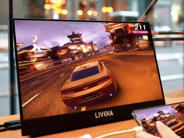 10点マルチタッチ対応の15.6型USB Type-Cモバイル液晶、LIVXIA「LX156TSL」