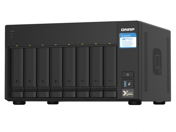 1.7GHzクアッドコアSoC搭載のビジネス向け8ベイNAS、QNAP「TS-832PX」