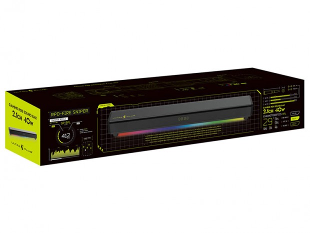 ULTRA PLUS、2.1ch 40W RGBゲーミングサウンドバー「UP-GSB」発売
