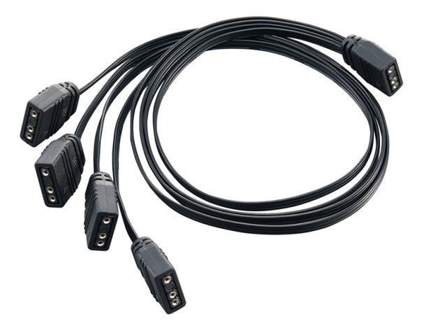 超柔軟ケーブル仕様のARGB 4分岐ケーブル、SilverStone「SST-CPL03」発売