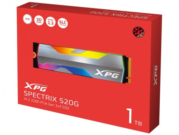 RGBヒートシンクを搭載したNVMe M.2 SSD、XPG「SPECTRIX S20G」