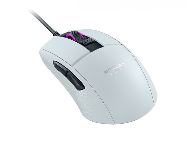 クリック耐久性1億回の光学スイッチを採用する軽量マウス、ROCCAT「Burst Core」