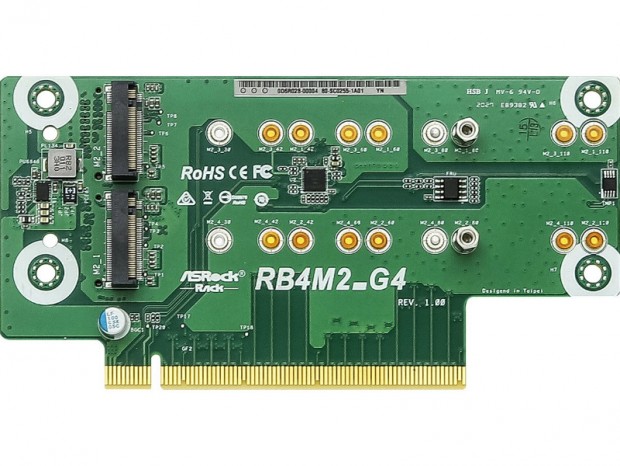 4枚のM.2 SSDが搭載できるPCI-Express4.0変換カード、ASRock Rack「RB4M2_G4」