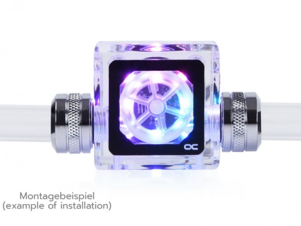 アクリル筐体採用の美しいフローインジケーター、Alphacool「Eisfluegel Aurora」