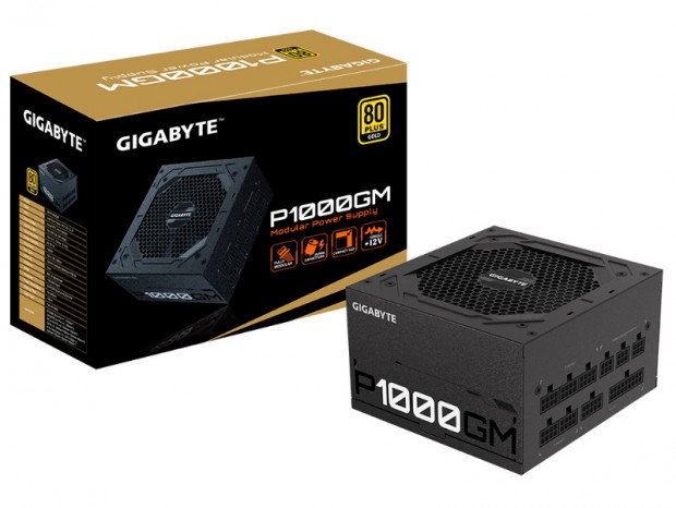 奥行きを140mmに抑えた1,000W GOLD認証電源、GIGABYTE「P1000GM」