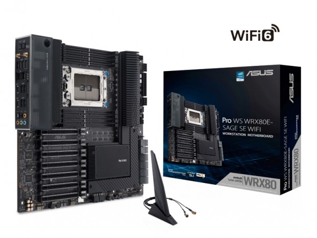 PCIe4.0x7本のRyzen TR Pro対応E-ATXマザー、ASUS「Pro WS WRX80E-SAGE SE WIFI」発売