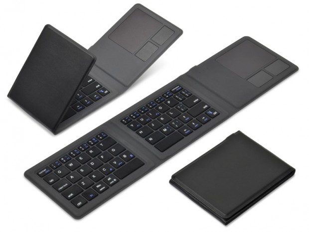 JTT、手帳サイズに折りたためるタッチパッド搭載キーボード「Bookey Pocket+」