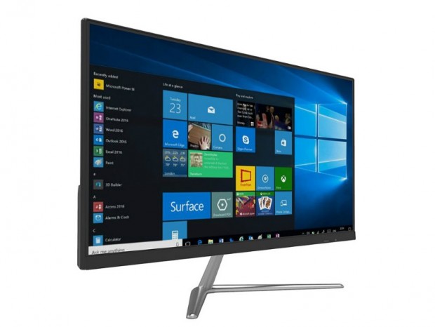 液晶ディスプレイとしても使えるオールインワン型ベアボーン、恵安「KI-AIO238B-BK」