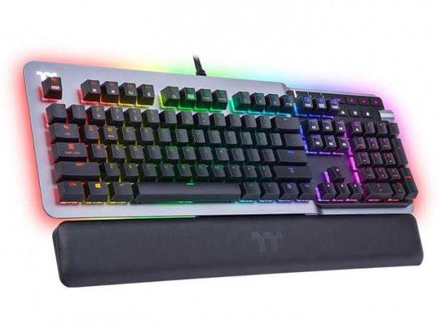 Thermaltake、アルミ天板採用のダイナミック発光キーボード「ARGENT K5 RGB」